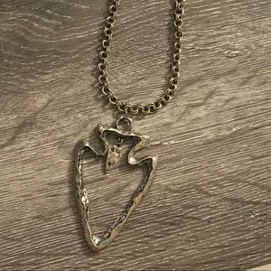 Chunky Gold Tone Tribal Necklace